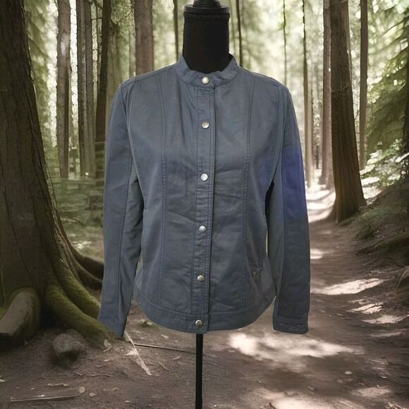 KUHL Krush Button Snap Down Casual Light Jacket Green Hiking Womens Size Med - Picture 1 of 12